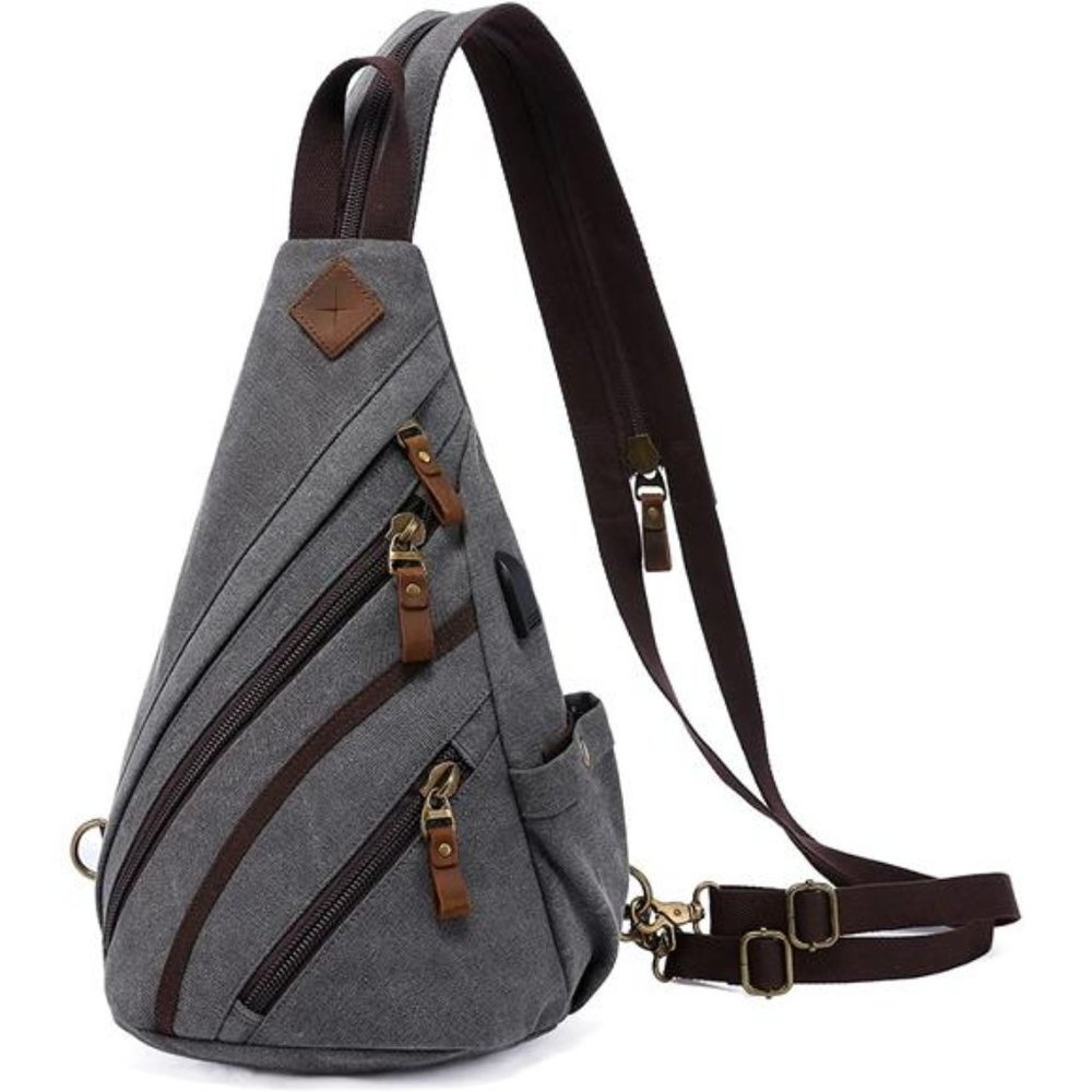 Sling Bag Canvas Crossbody Backpack